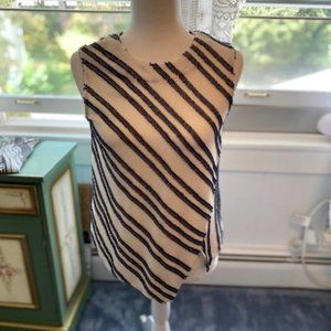 DKNY XS Asymmetrical Sleeveless Top